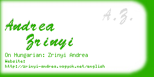 andrea zrinyi business card